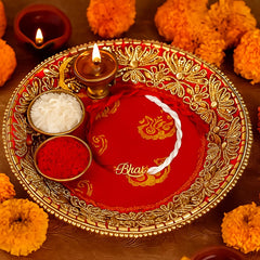 Yellow Gold Plated Bhai Rakhi