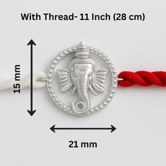 Sterling Silver Ganesha Rakhi