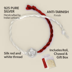 Sterling Silver Ganesha Rakhi
