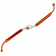 Sterling Silver Morpankh Rakhi
