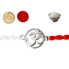 Sterling Silver OM Rakhi for Brother | Raksha Bandhan Gift