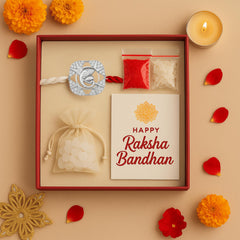 Sterling Silver Ganesha with Stone Rakhi