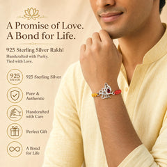 Sterling Silver Radhe Rakhi