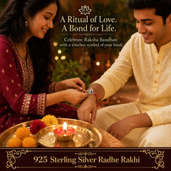 Sterling Silver Radhe Rakhi