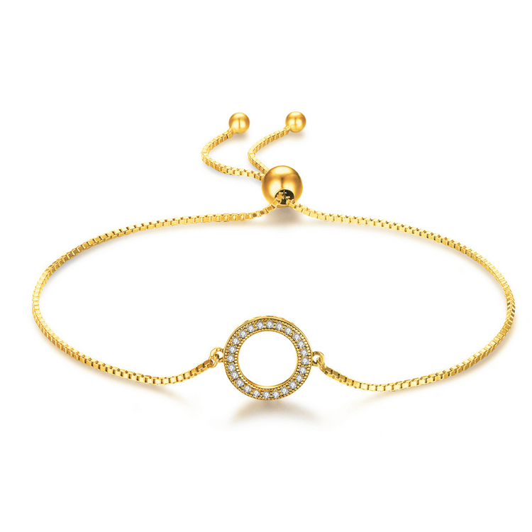 Eternal Circle of Life Bolo Bracelet - Adjustable | Symbolic Design | Women's Spiritual Jewelry | 925 Sterling Silver | 18kt Gold & Rose Gold Overlay | Handcrafted | Goldhartz